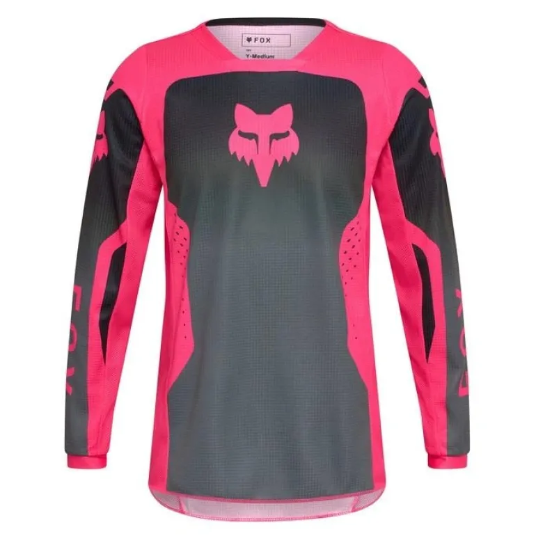 Bluza cross dziecięca FOX JUNIOR GIRLS 180 SHIELD BLACK/PINK czarny różowy