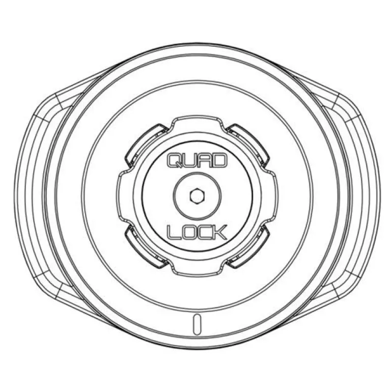 Głowica QUAD LOCK wodoodporna z ładowarką indukcyjną 12-24V (V2) czarny