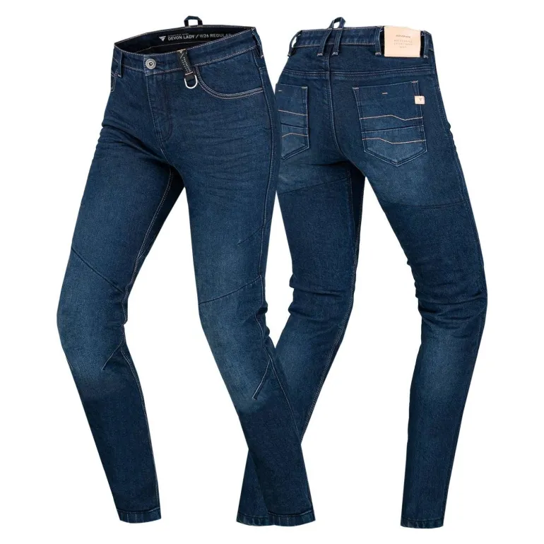 Jeansy motocyklowe damskie SHIMA DEVON LADY DARK BLUE granatowy niebieski