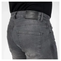 Jeansy motocyklowe OZONE STRIKER REGULAR WASHED GREY szary