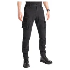 Jeansy motocyklowe PANDO MOTO DESERT CARGO BLACK czarny