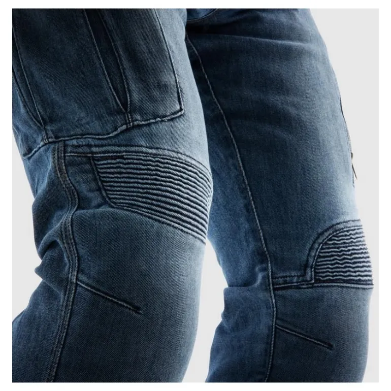 Jeansy motocyklowe REBELHORN VANDAL MONOLAYER WASHED BLUE niebieski