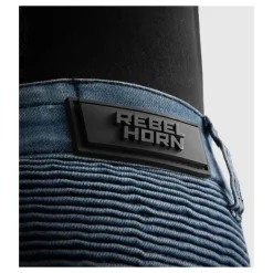 Jeansy motocyklowe REBELHORN REVOLT MONOLAYER WASHED BLUE niebieski