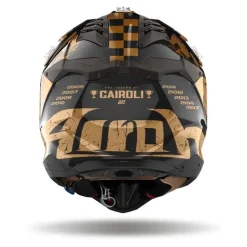 Kask cross AIROH AVIATOR 3 LEGEND CHROME GLOSS czarny złoty