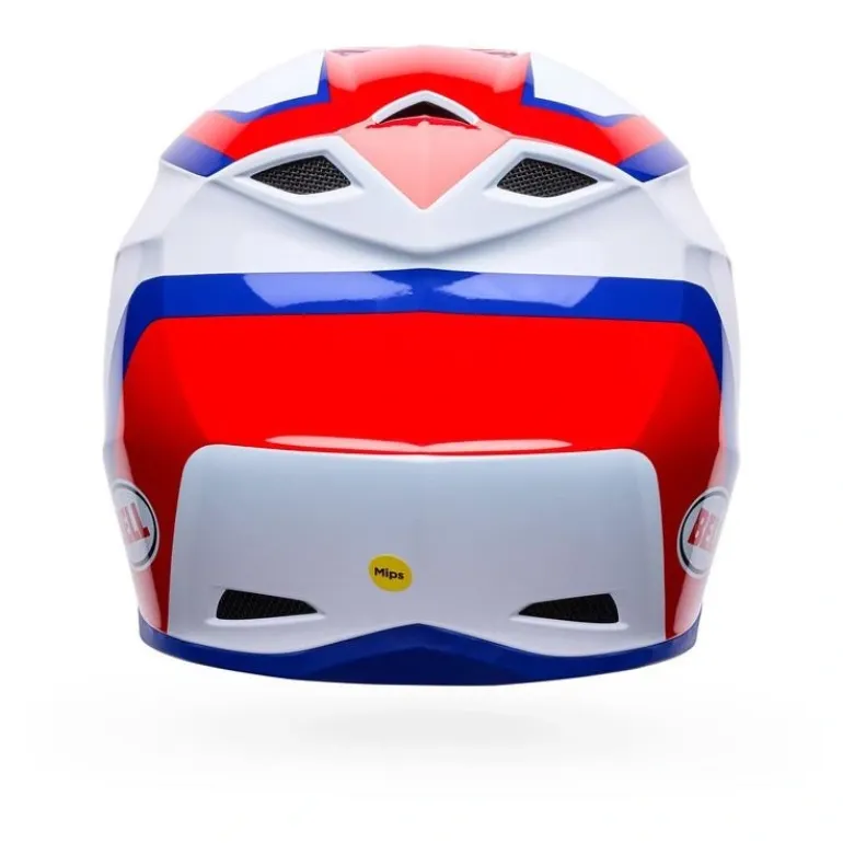 Kask cross BELL MX-10 MIPS DYNO RED WHITE biały czerwony niebieski