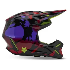Kask cross FOX V3 THROTTLE FLUORESCENT YELLOW żółty fluo