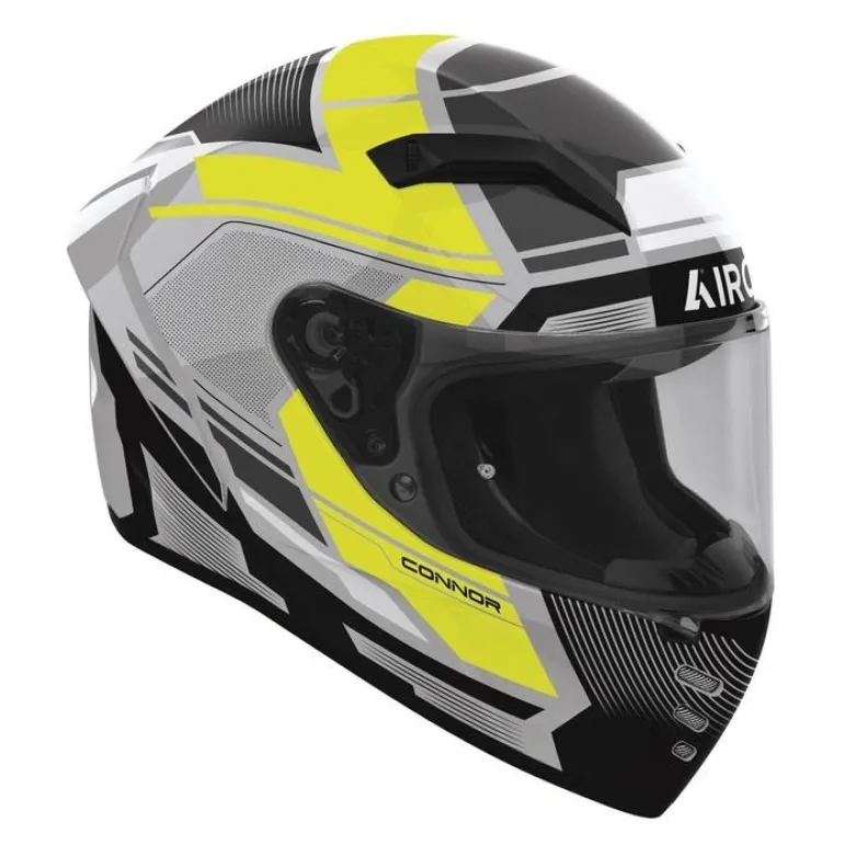 Kask integralny AIROH CONNOR EGO YELLOW GLOSS czarny szary żółty