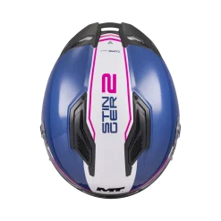 Kask integralny MT STINGER 2 CORE WHITE/BLUE biały niebieski