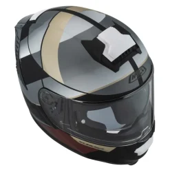 Kask integralny NZI EURUS 4 STREAM VANGUARD BLACK SAND RED TINTED MATT czarny beżowy czerwony