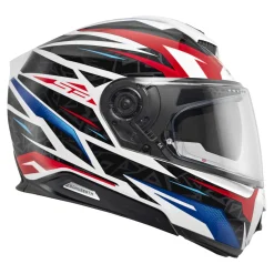 Kask integralny SCHUBERTH S3 ECE THUNDER BLUE biały niebieski czerwony