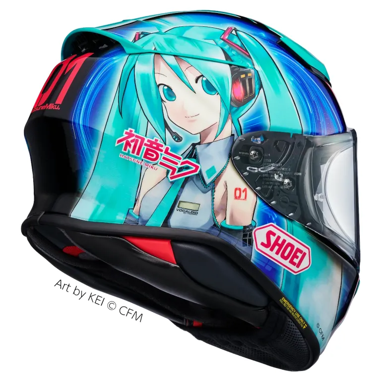 Kask integralny SHOEI NXR2 HATSUNE MIKU TC-4 niebieski zielony