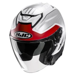 Kask otwarty HJC I31 TEVIS GREY/RED szary czerwony
