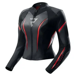 Kurtka skórzana damska REBELHORN DIVA ST BLACK/RED/WHITE czarny czerwony biały