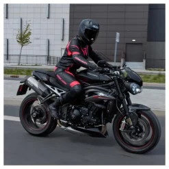 Kurtka skórzana damska REBELHORN REBEL LADY PINK/BLACK różowy czarny
