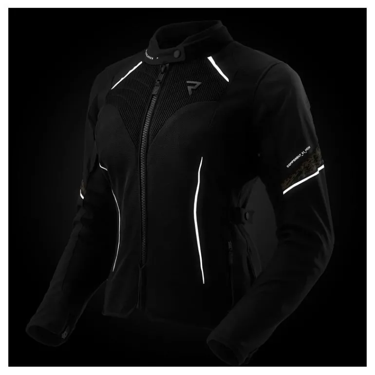 Kurtka tekstylna damska REBELHORN JAX LADY BLACK/GOLD czarny złoty