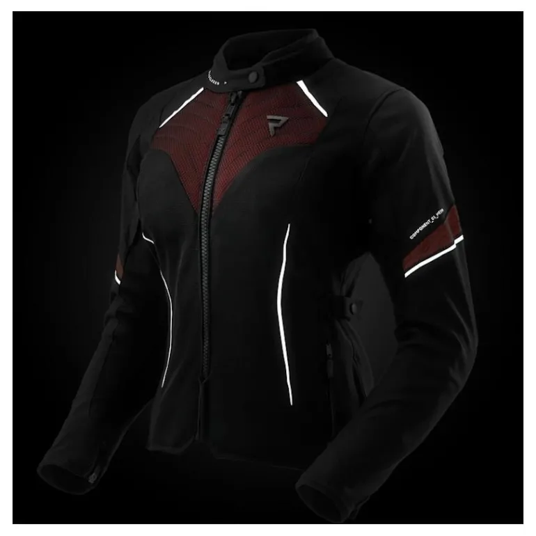 Kurtka tekstylna damska REBELHORN JAX LADY BLACK/RED czarny czerwony