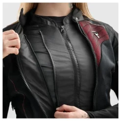 Kurtka tekstylna damska REBELHORN JAX LADY BLACK/RED czarny czerwony