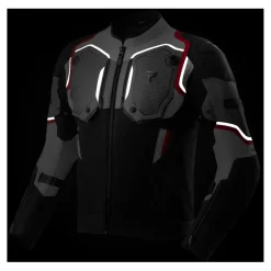 Kurtka tekstylna REBELHORN BORG II BLACK/GREY/RED czarny szary czerwony