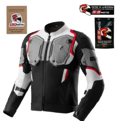 Kurtka tekstylna REBELHORN BORG II BLACK/GREY/RED czarny szary czerwony