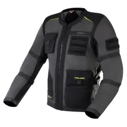 Kurtka tekstylna REBELHORN BRUTALE DARK GREY/BLACK/FLO YELLOW czarny szary żółty fluo