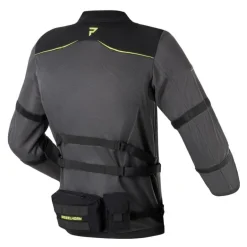 Kurtka tekstylna REBELHORN BRUTALE DARK GREY/BLACK/FLO YELLOW czarny szary żółty fluo