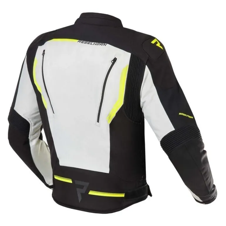 Kurtka tekstylna REBELHORN BORG BLACK/GREY/FLO YELLOW czarny szary żółty fluo