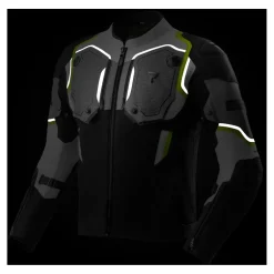 Kurtka tekstylna REBELHORN BORG II BLACK/GREY/FLUO YELLOW czarny szary żółty fluo