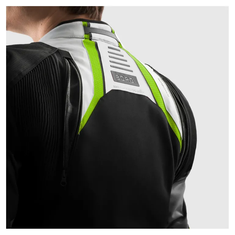 Kurtka tekstylna REBELHORN BORG II BLACK/GREY/FLUO YELLOW czarny szary żółty fluo