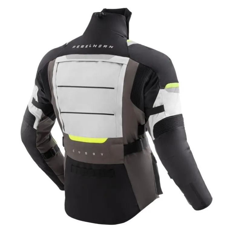 Kurtka tekstylna REBELHORN CUBBY V BLACK/GREY/FLUO YELLOW czarny szary żółty fluo