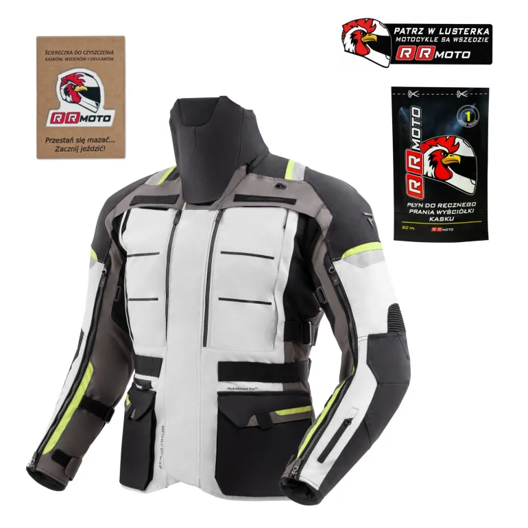 Kurtka tekstylna REBELHORN CUBBY V BLACK/GREY/FLUO YELLOW czarny szary żółty fluo