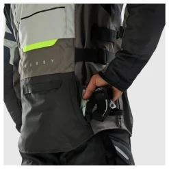 Kurtka tekstylna REBELHORN CUBBY V BLACK/GREY/FLUO YELLOW czarny szary żółty fluo