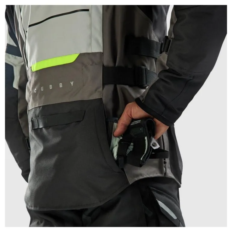 Kurtka tekstylna REBELHORN CUBBY V BLACK/GREY/FLUO YELLOW czarny szary żółty fluo