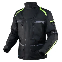 Kurtka tekstylna REBELHORN CUBBY IV BLACK/FLO YELLOW czarny żółty fluo