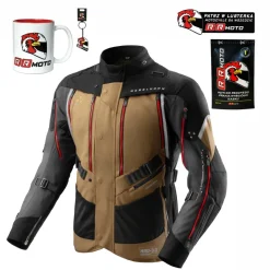 Kurtka tekstylna REBELHORN HARDY 3.0 DESERT/GREY/RED brązowy szary czerwony