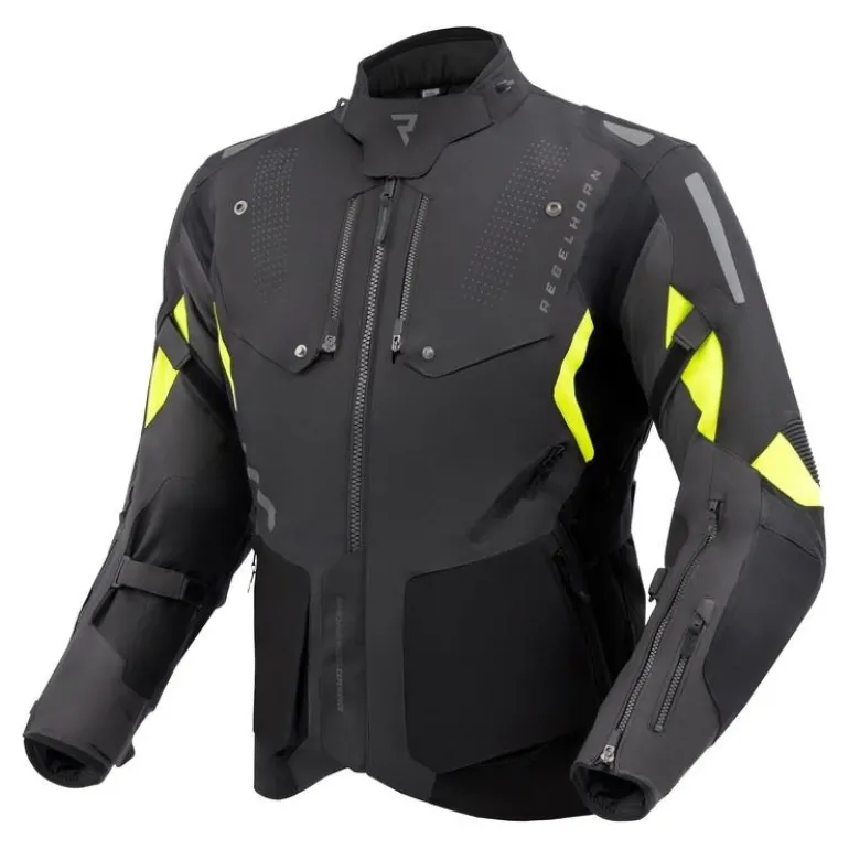 Kurtka tekstylna REBELHORN HIKER IV BLACK/ANTHRACITE/FLUO YELLOW czarny grafitowy żółty fluo