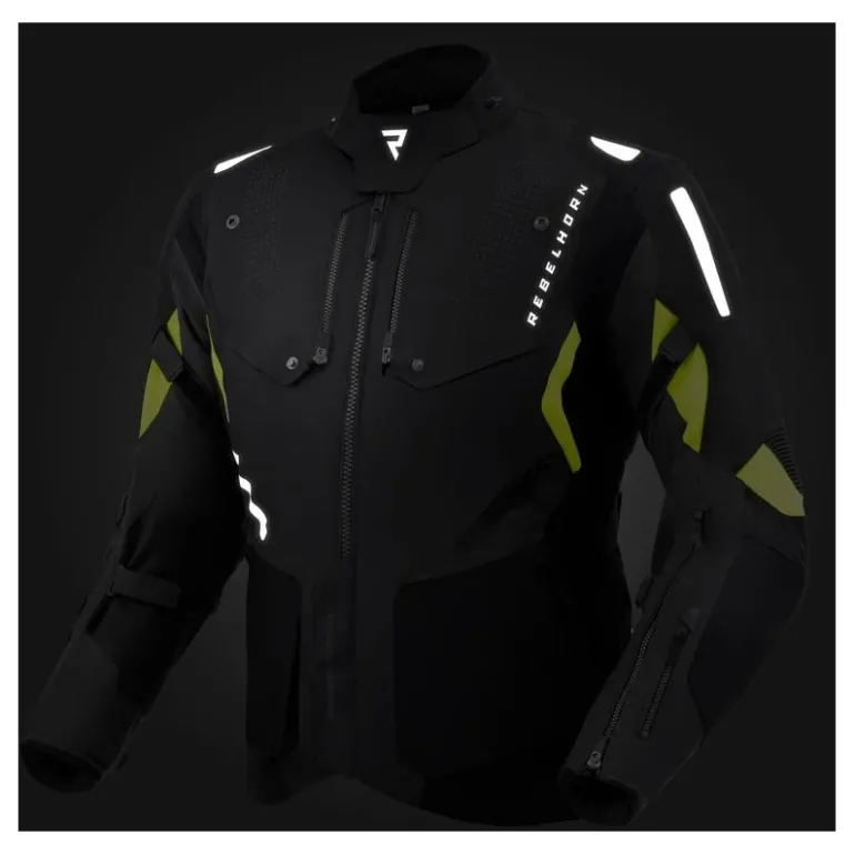 Kurtka tekstylna REBELHORN HIKER IV BLACK/ANTHRACITE/FLUO YELLOW czarny grafitowy żółty fluo
