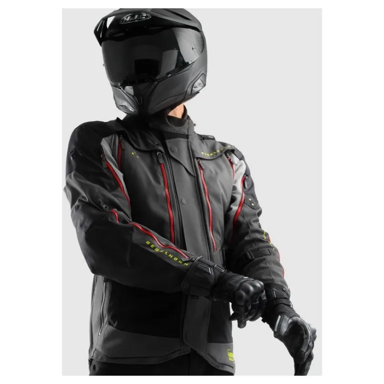 Kurtka tekstylna REBELHORN HARDY 3.0 ANTHRACITE/GREY/YELLOW grafitowy szary żółty