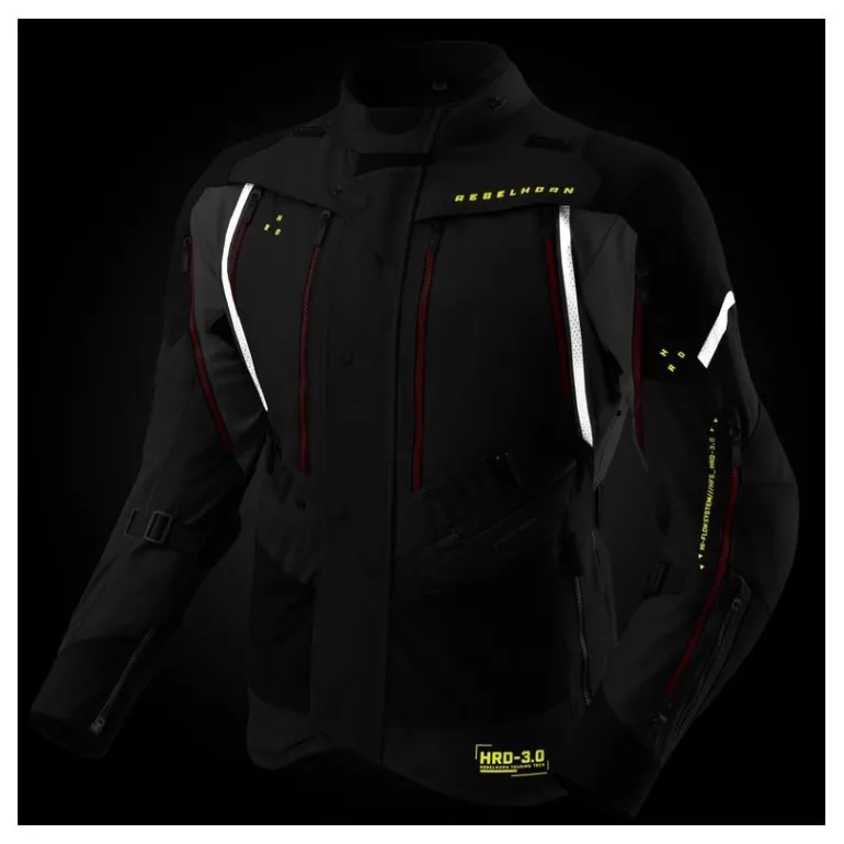 Kurtka tekstylna REBELHORN HARDY 3.0 ANTHRACITE/GREY/YELLOW grafitowy szary żółty