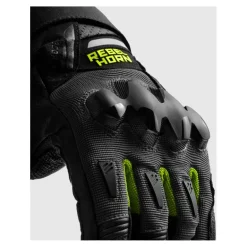 Rękawice miejskie REBELHORN DEFENDER BLACK/GREY/FLUO YELLOW czarny szary żółty fluo